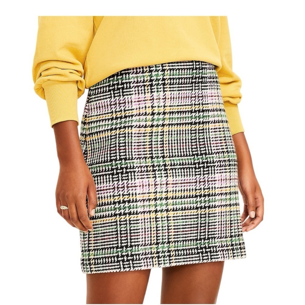 LOFT Plaid Shift Skirt 12P